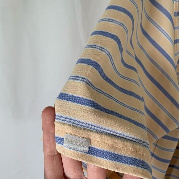 Tehama Polo Shirt Men's Large 1/4 Button Short Sleeve Pima Cotton - Picture 6 of 11